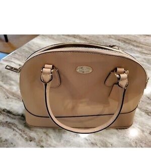 Coach “Cora” dome small cross-grain satchel